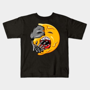 Tired Zombie Emoji Kids T-Shirt